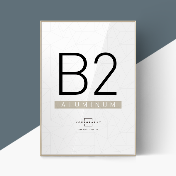 알루미늄 액자 라운드 샴페인골드 B2