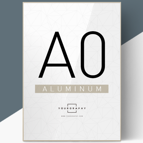 알루미늄 액자 라운드 샴페인골드 A0