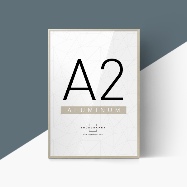 알루미늄 액자 플랫 샴페인골드 A2