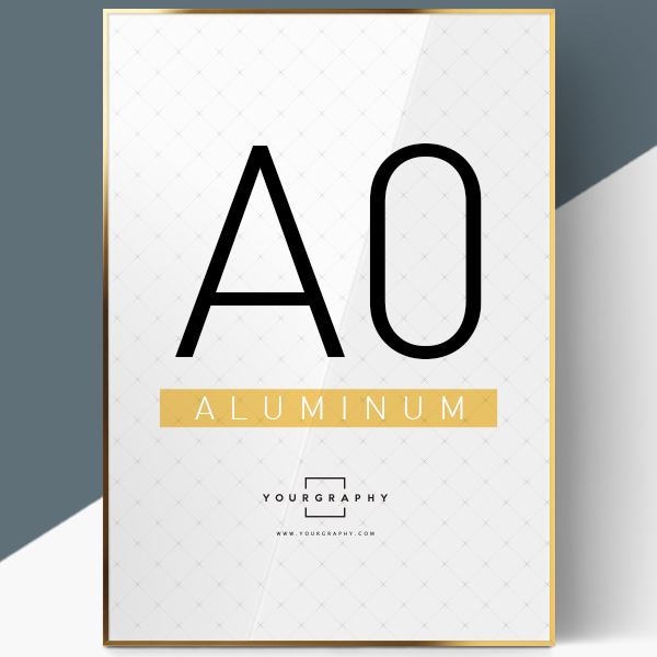 알루미늄 액자 플랫 유광골드 A0