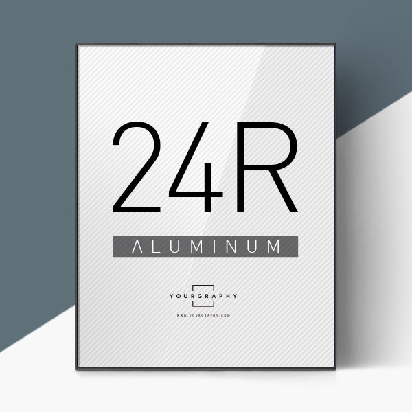 알루미늄 액자 라운드 매트블랙 24R(24x30)