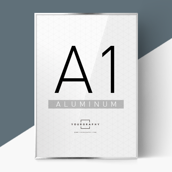 알루미늄 액자 플랫 유광실버 A1