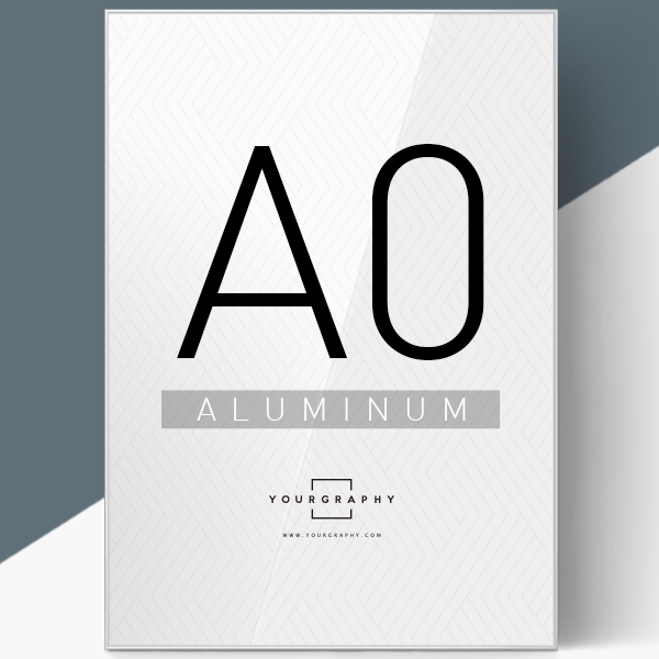 알루미늄 액자 라운드 무광실버 A0