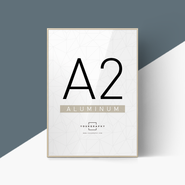 알루미늄 액자 라운드 샴페인골드 A2