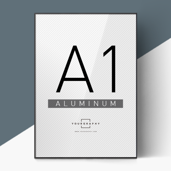 알루미늄 액자 라운드 매트블랙 A1