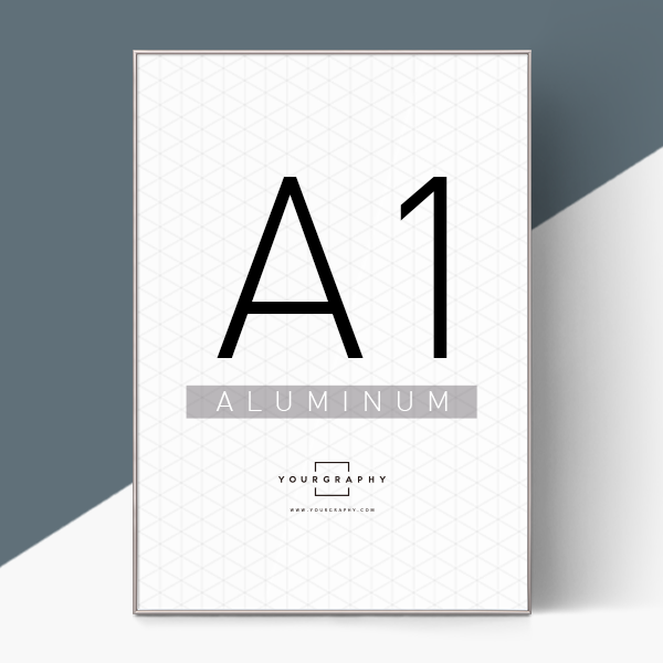 알루미늄 액자 라운드 그라파이트 A1