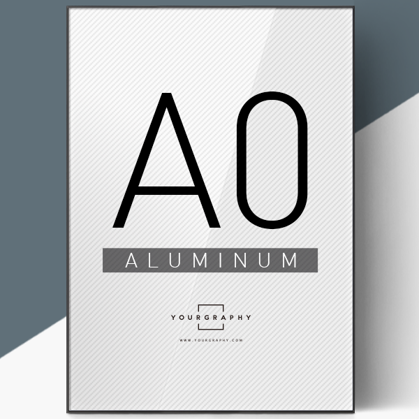 알루미늄 액자 라운드 매트블랙 A0
