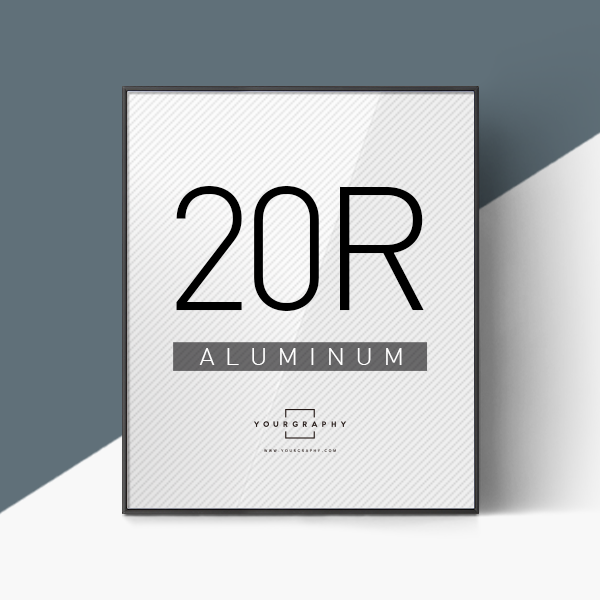 알루미늄 액자 라운드 매트블랙 20R(20x24)