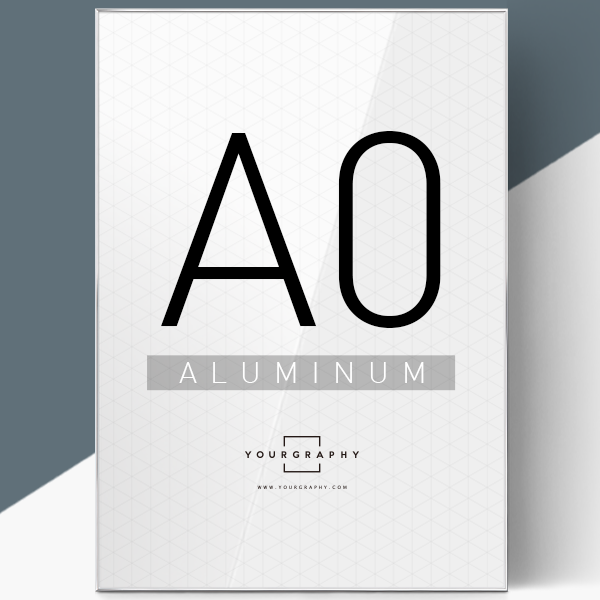 알루미늄 액자 라운드 유광실버 A0