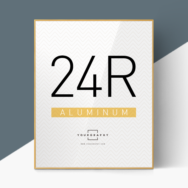 알루미늄 액자 라운드 무광골드 24R (24x30인치)