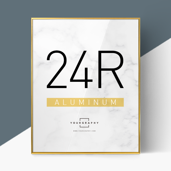 알루미늄 액자 라운드 유광골드 24R (24x30인치)
