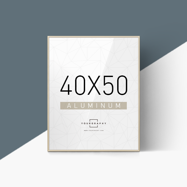 알루미늄 액자 라운드 샴페인골드 40x50