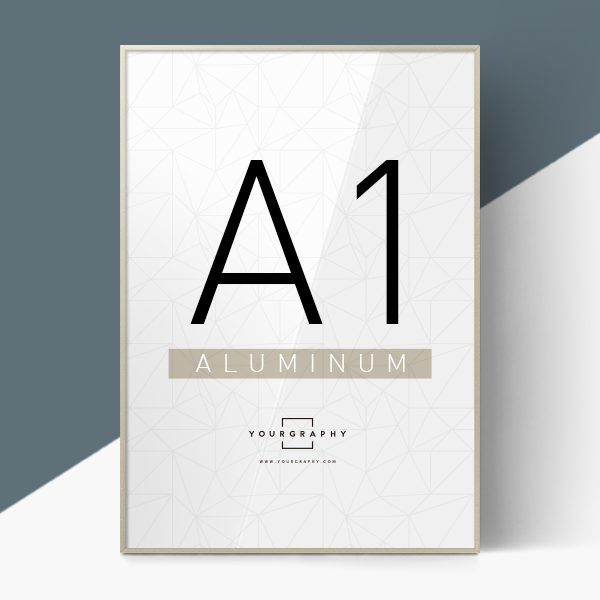 알루미늄 액자 플랫 샴페인골드 A1