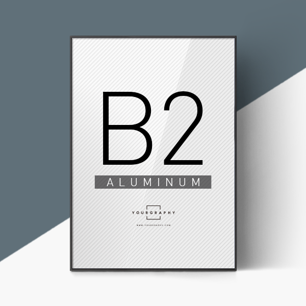 알루미늄 액자 라운드 매트블랙 B2